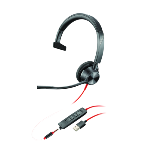 [POL-C3315_A_00000000] Cintillo Poly Blackwire C3315 USB-A+3.5mm