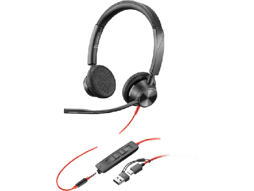 [POL-C3325_AC_0000000] Cintillo Poly Blackwire C3325 USB-A/C